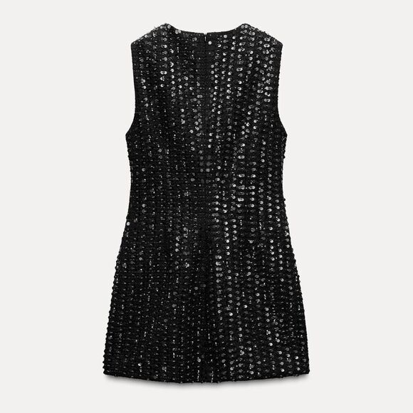 NWT ZARA SEQUIN MINI DRESSβZW COLLECTION Limited Edition - Picture 12 of 17